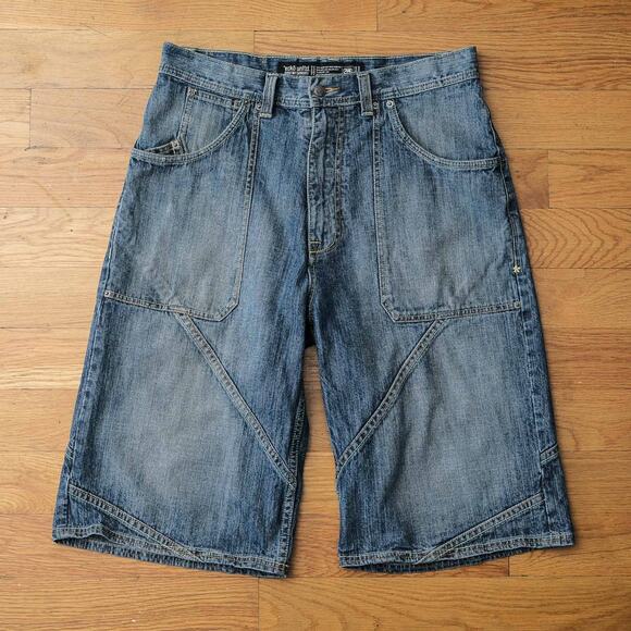 ECKO UNLTD Shorts Baggy Jean Jorts Utility Denim Hip Hop Y2K Grunge Skate‎ 34 - Picture 1 of 7